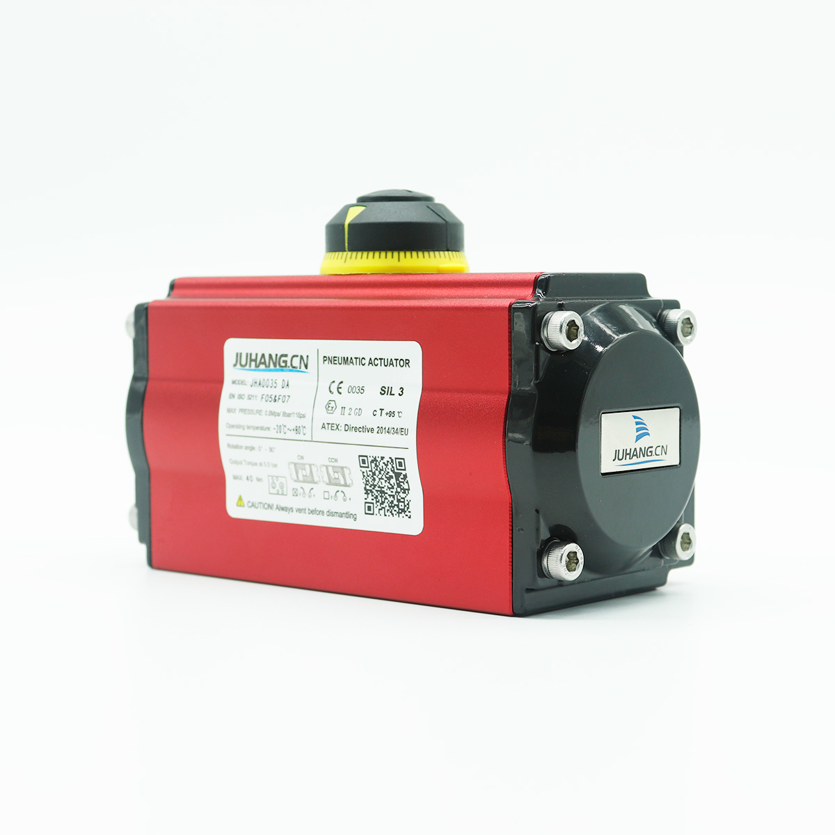 Pneumatic actuator rak lan pinsion tumindak jha0035da